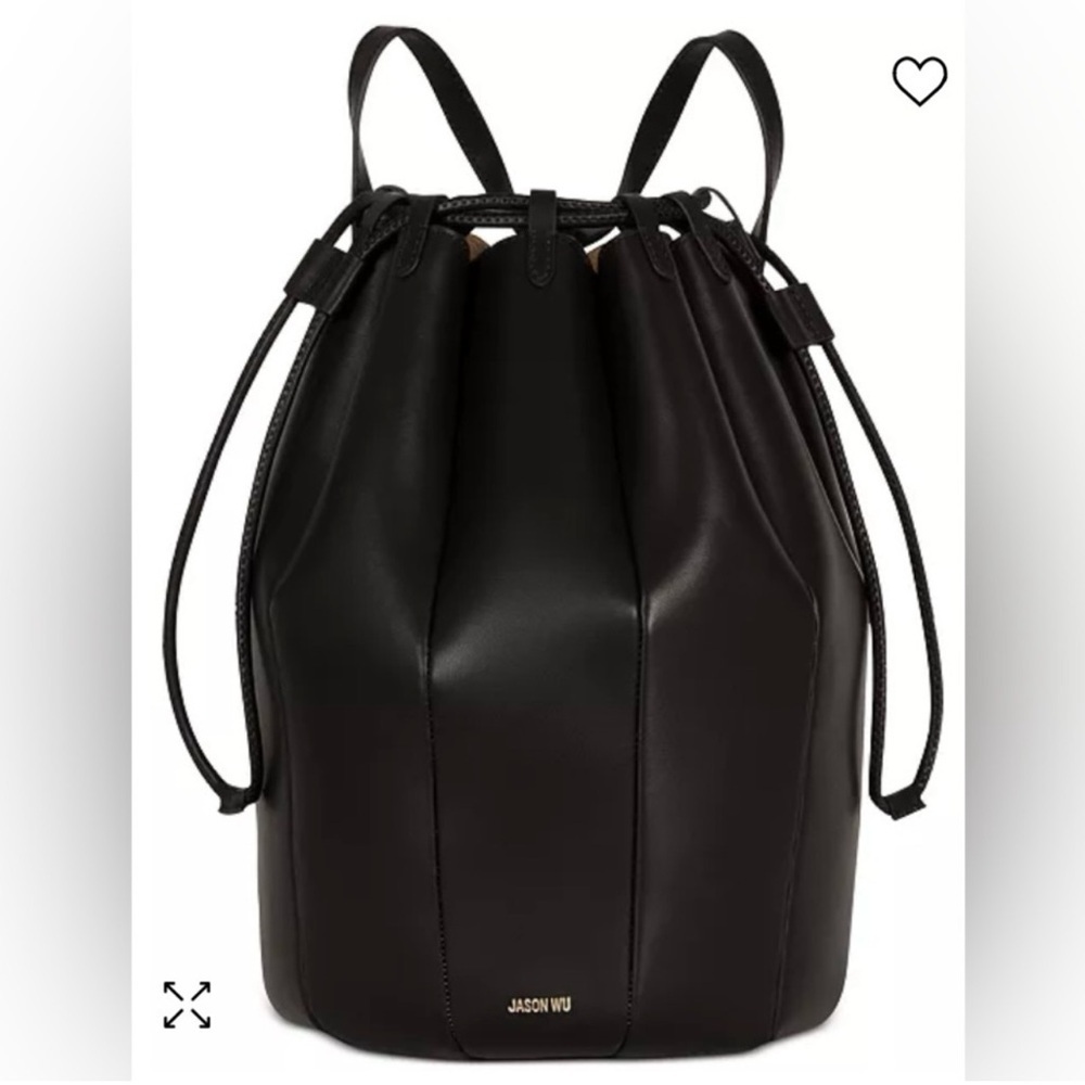 NEW JASON WU TULIP LEATHER BLACK BACKPACK BAG AUTHENTIC NWT! - Picture 5 of 9